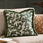 Coussin Jacquard Hedera Vert: Vert / Garni en polyester / 45 x 45 cm