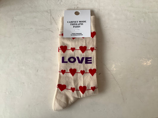 Chaussette Love cœur