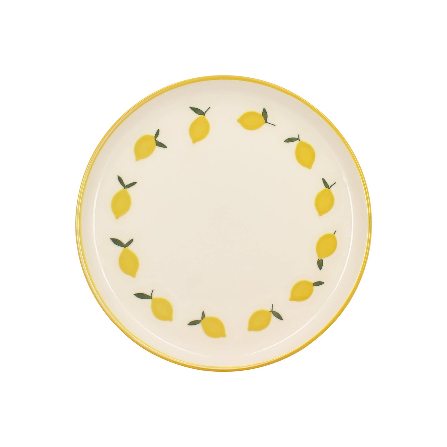 Assiette à dessert 20cm en grès CITRON