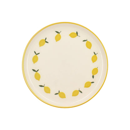 Assiette à dessert 20cm en grès CITRON