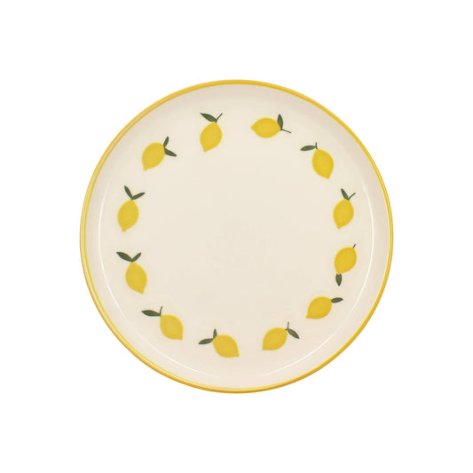 Assiette à dessert 20cm en grès CITRON
