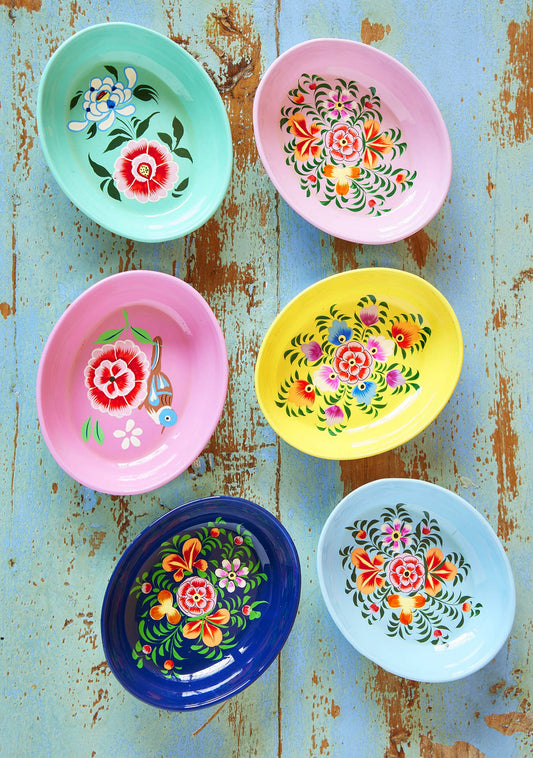 Coupelles à bijoux ovale peint à la main