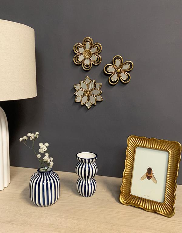 DÉCO MURALE FLEUR MIROIR DIAM 11CM