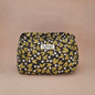 Trousse maquillage froufrou 100 % coton  : Tulipe marron