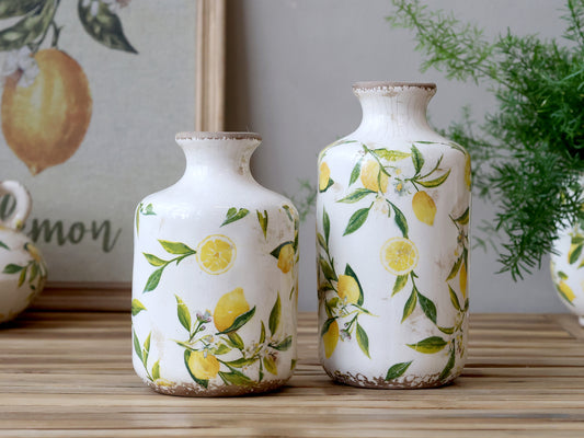 Vase avec motif citron