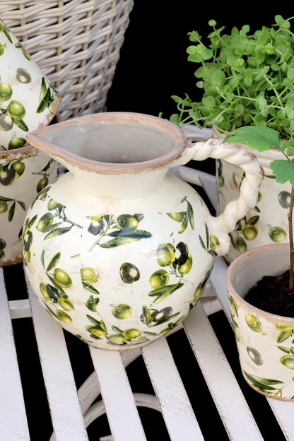 Pichet Olive avec motif d'olives