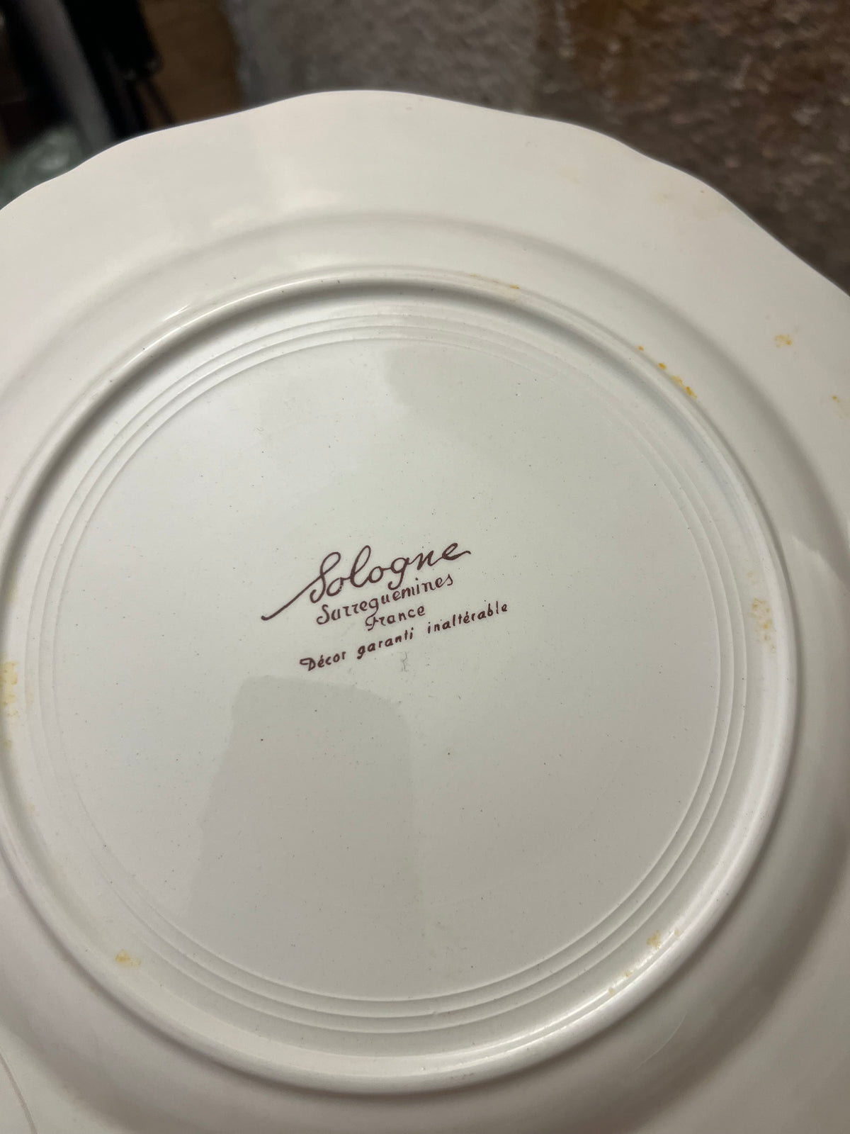 Assiettes plates vintage Sologne - Courlis