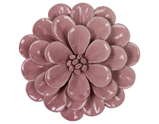 DÉCO MURALE FLEUR CÉRAMIQUE 20.7CM