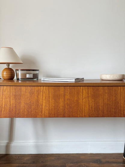 Console vintage en bois et métal