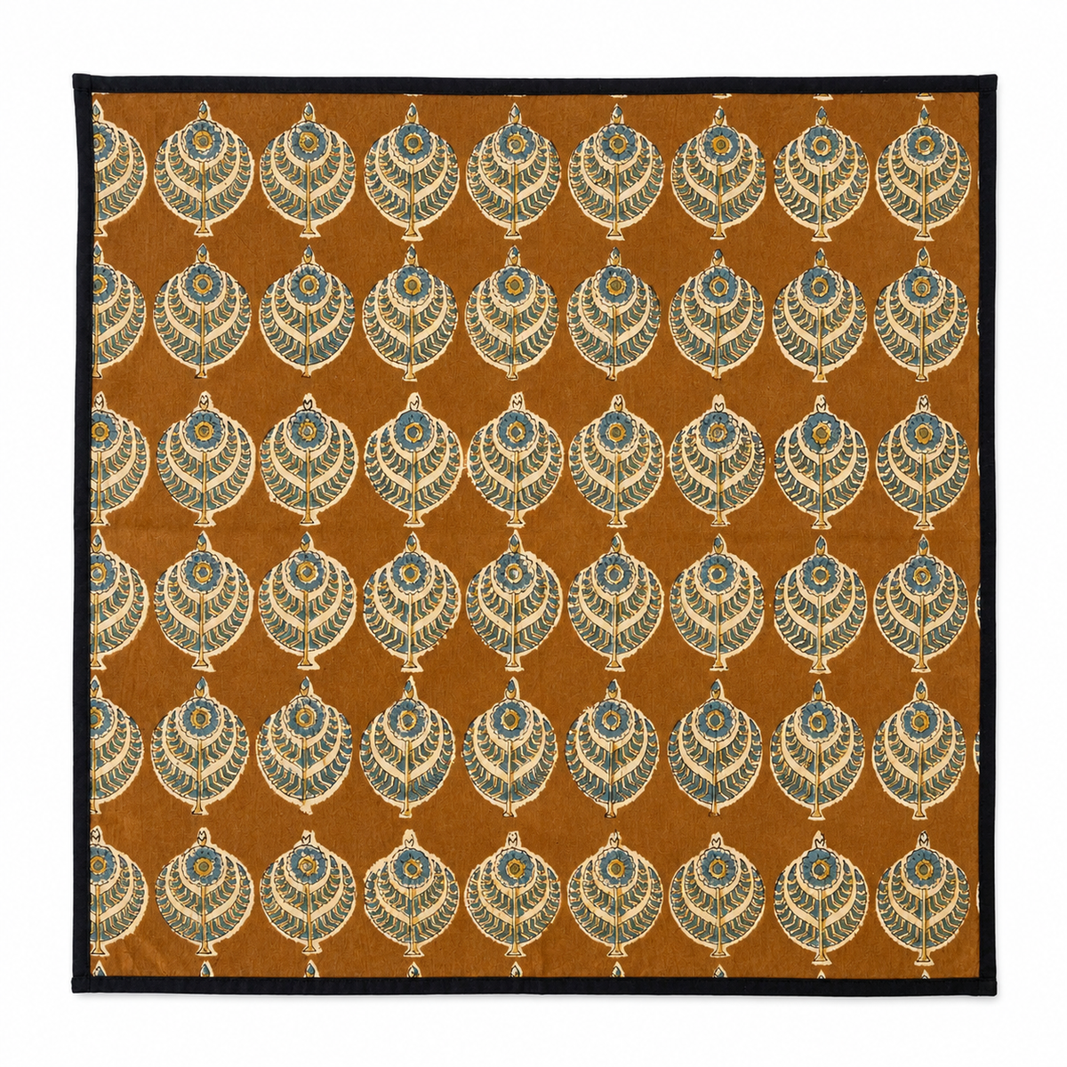 Lot de 4 Serviettes de tables en coton Block Print: Cachemire GM