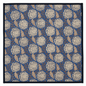 Lot de 4 Serviettes de tables en coton Block Print: Myosotis GM