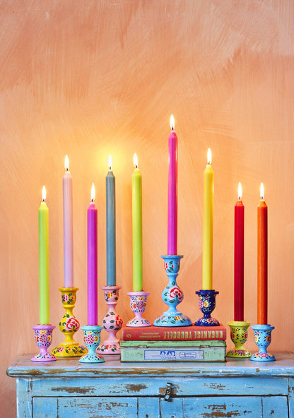 Grand Bougeoir Cachemire Peint à la Main