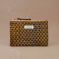 Pochette plate  100 % coton  : Vv moutarde