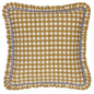 Coussin passepoil réversible Maude Gingham doré