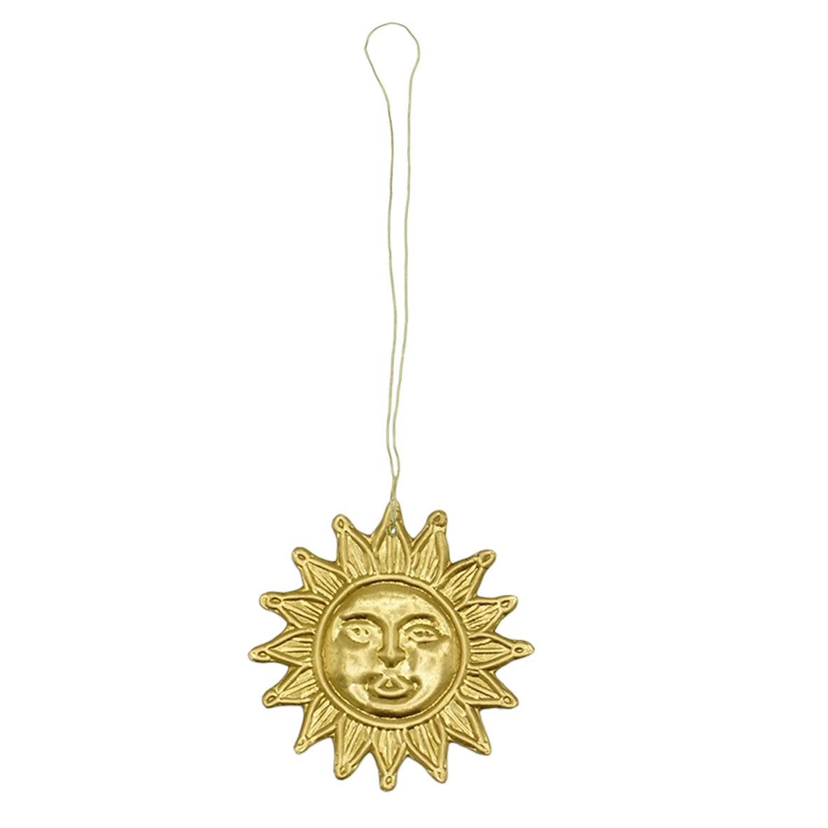 Breloque soleil laiton antique