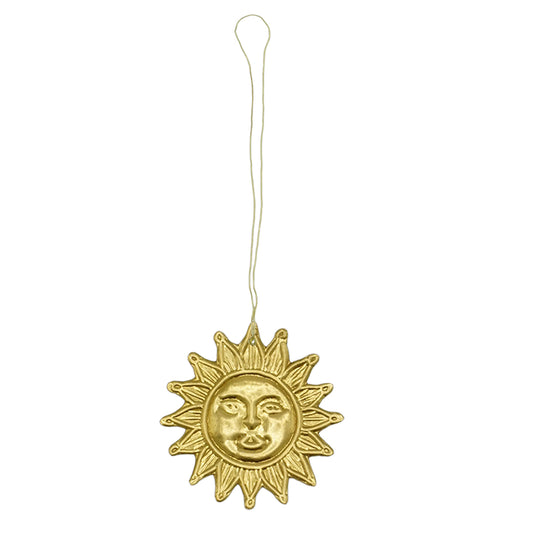 Breloque soleil laiton antique