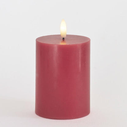 Bougie Led à piles - Sille - Burgundy