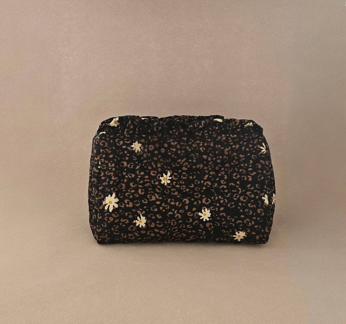 Trousse maquillage froufrou 100 % coton  : Zig bleu