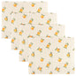 Fruits Oranges Lot de 4 Sets de Table Intérieur/Extérieur Jaune: Yellow / 36 x 46cm