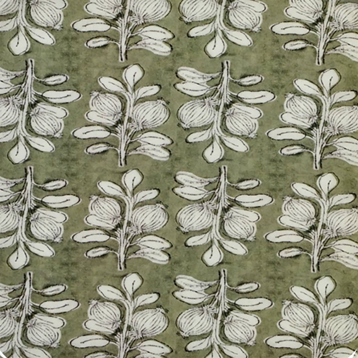 Plateau coeur métal émaillé Alhambra olive 15x15, bord doré