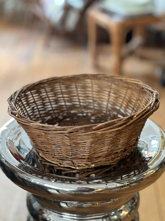 Corbeille en paille vintage