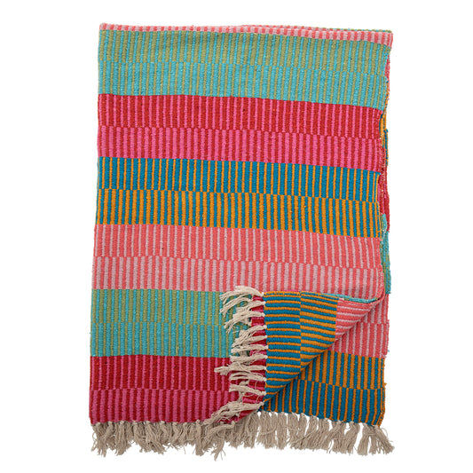 Isnel Plaid, Blue, Coton recyclé