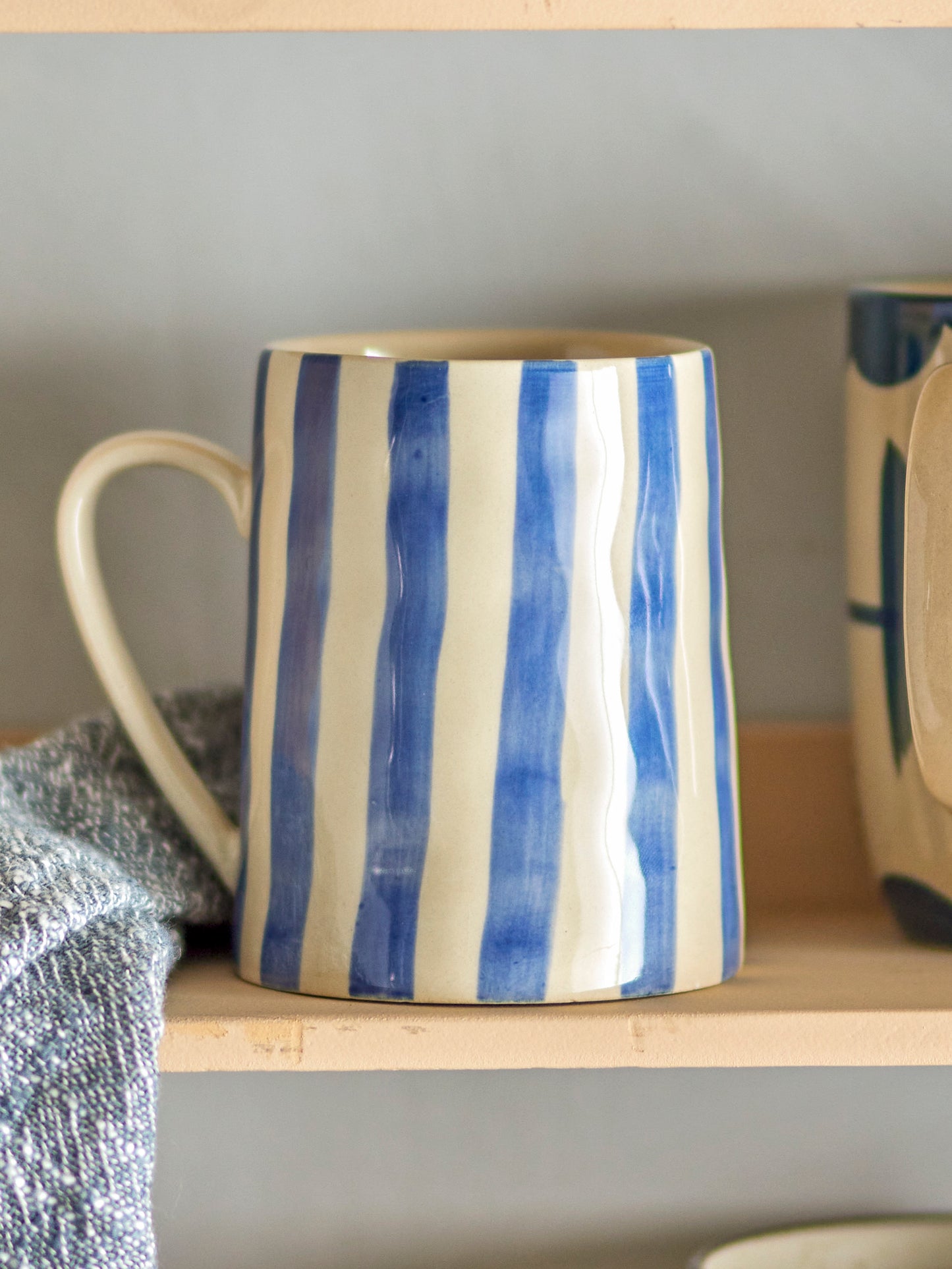Mug Begonia, Bleu, Grès