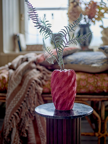 Vase Rowena, Rose, Grès