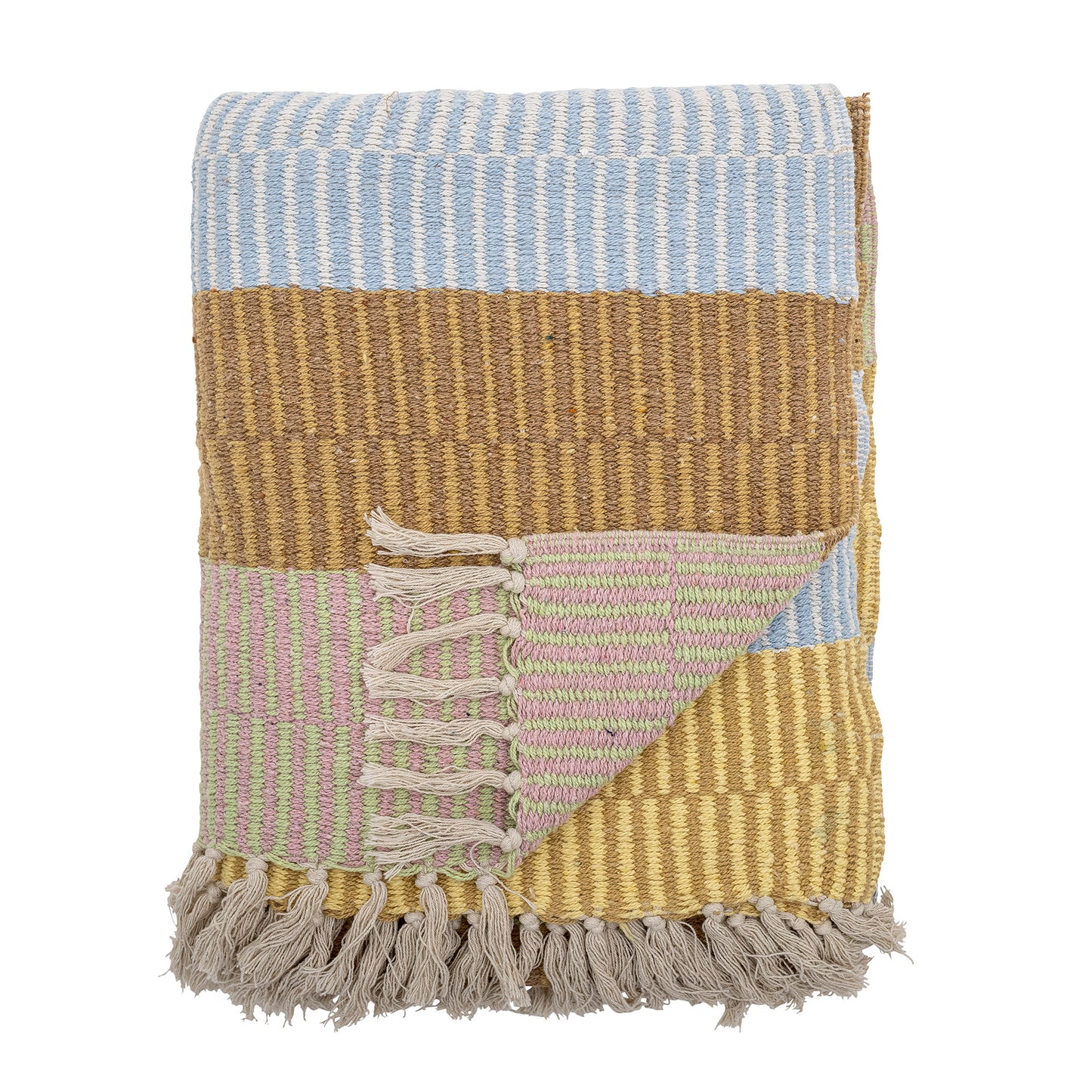 Isnel Plaid, Crème, Coton recyclé