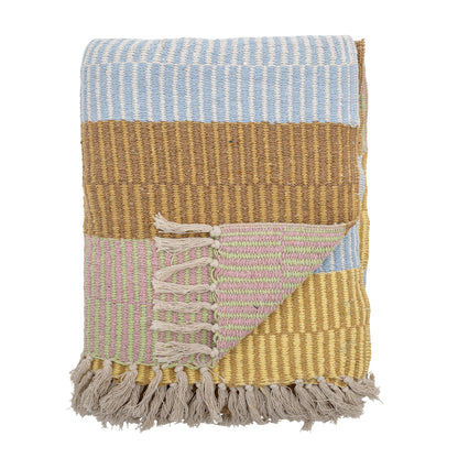 Isnel Plaid, Crème, Coton recyclé