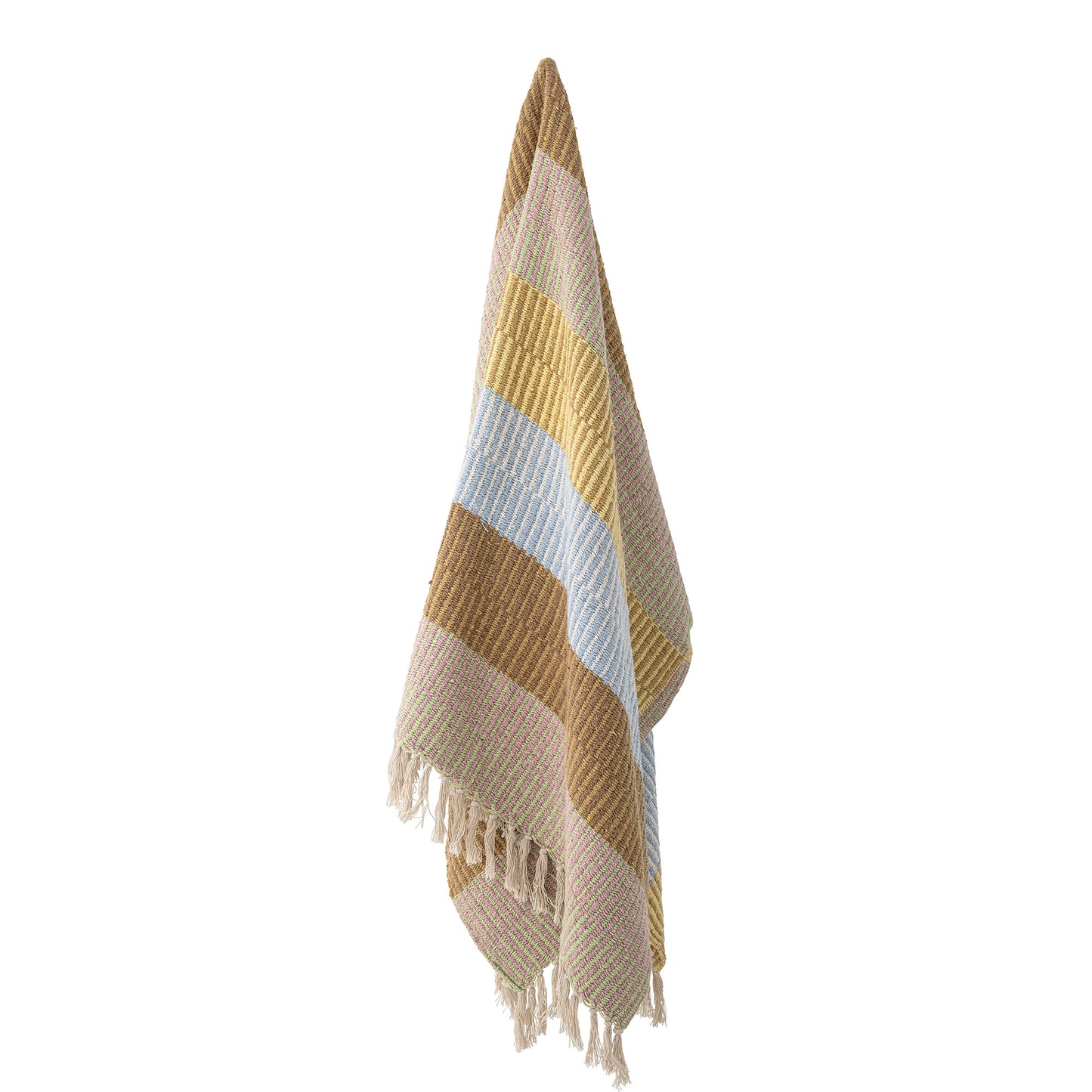 Isnel Plaid, Crème, Coton recyclé