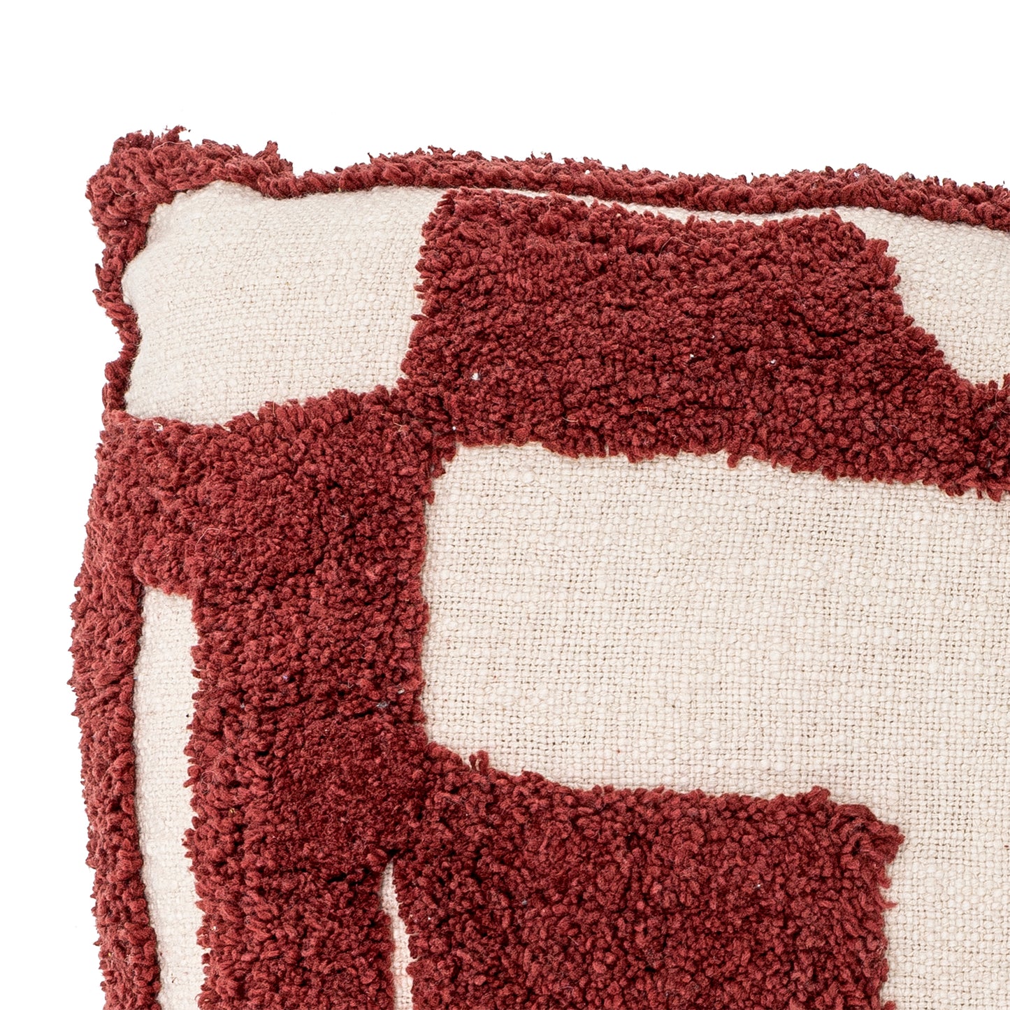 Olica Coussin, Rouge, Coton OEKO-TEX®