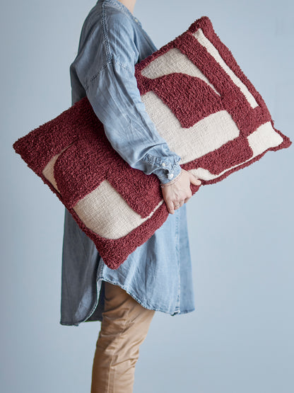 Olica Coussin, Rouge, Coton OEKO-TEX®