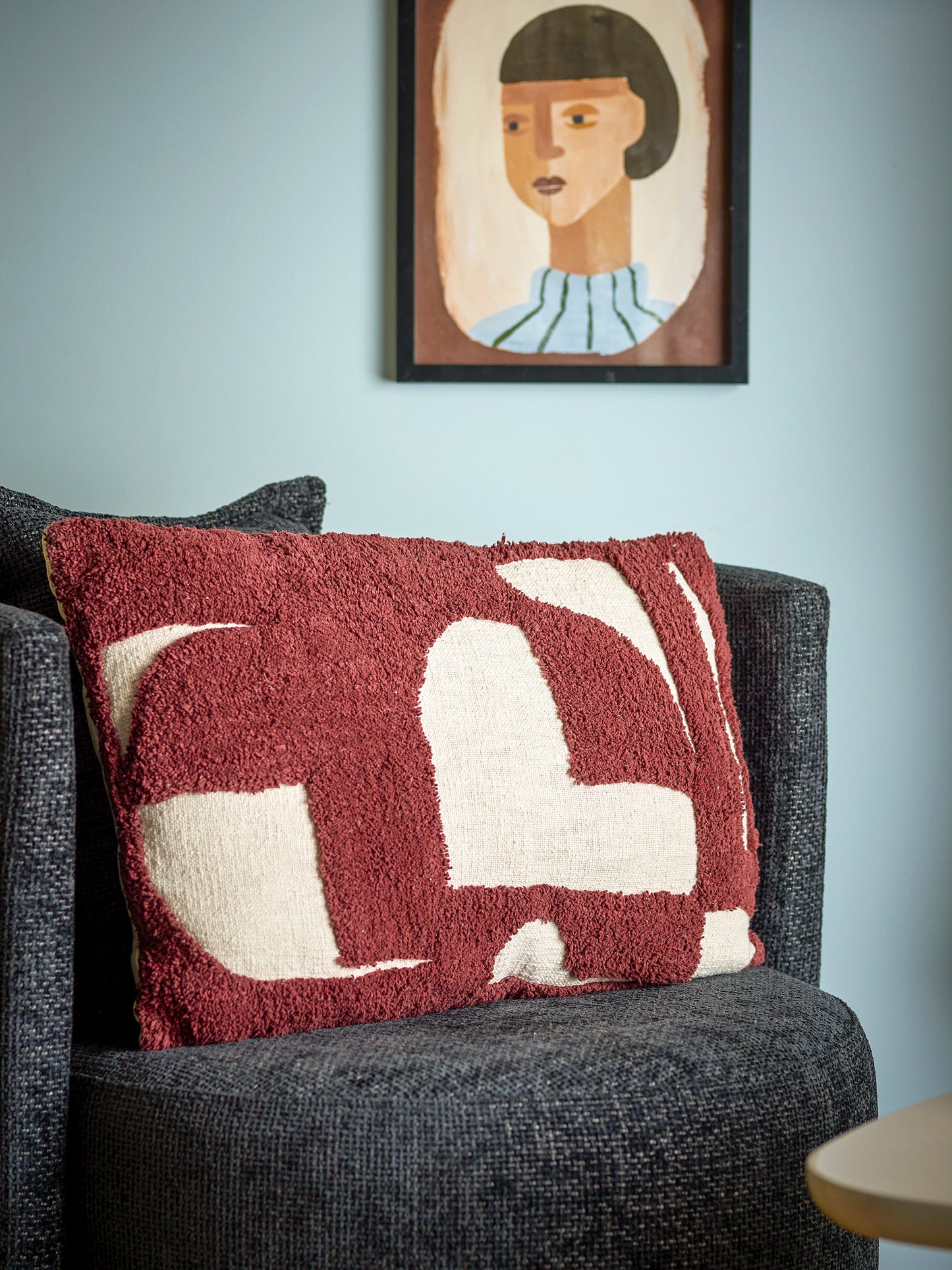 Olica Coussin, Rouge, Coton OEKO-TEX®
