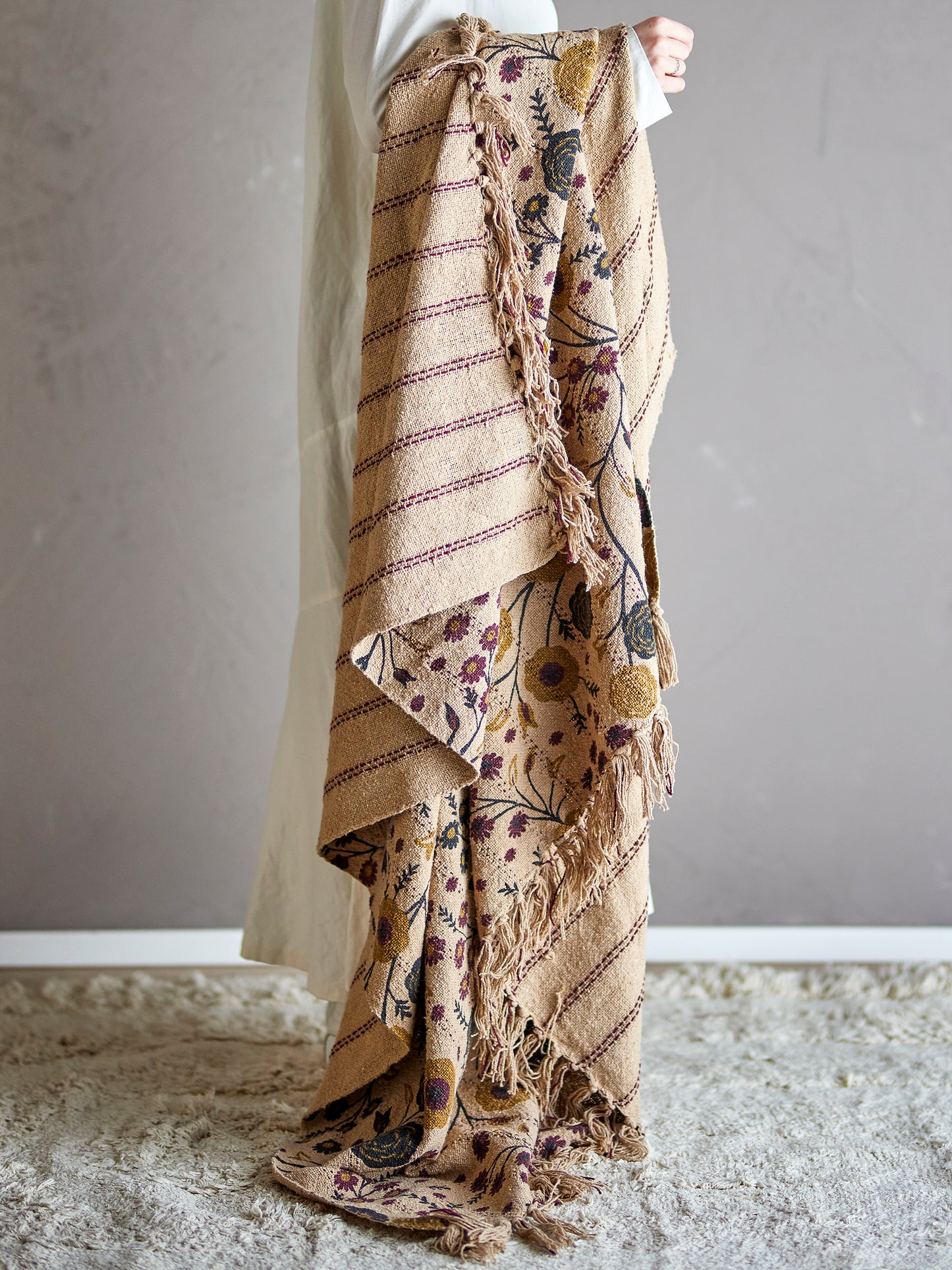 Plaid Eydis, Nature, Coton recyclé