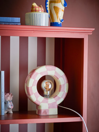 Lampe de table Vialini, Rose, Grès
