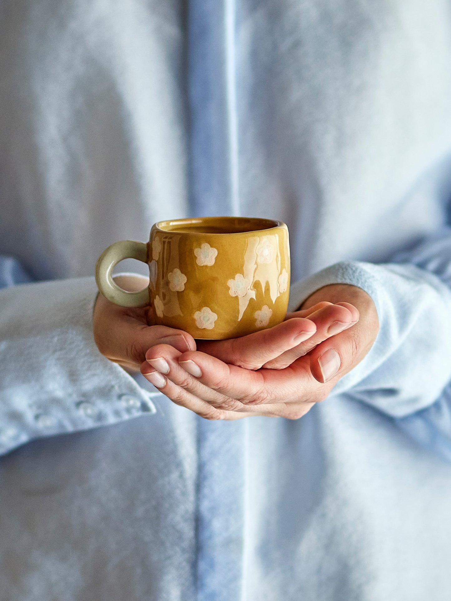Tasse Nini - fleurs marron