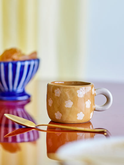 Tasse Nini - fleurs marron