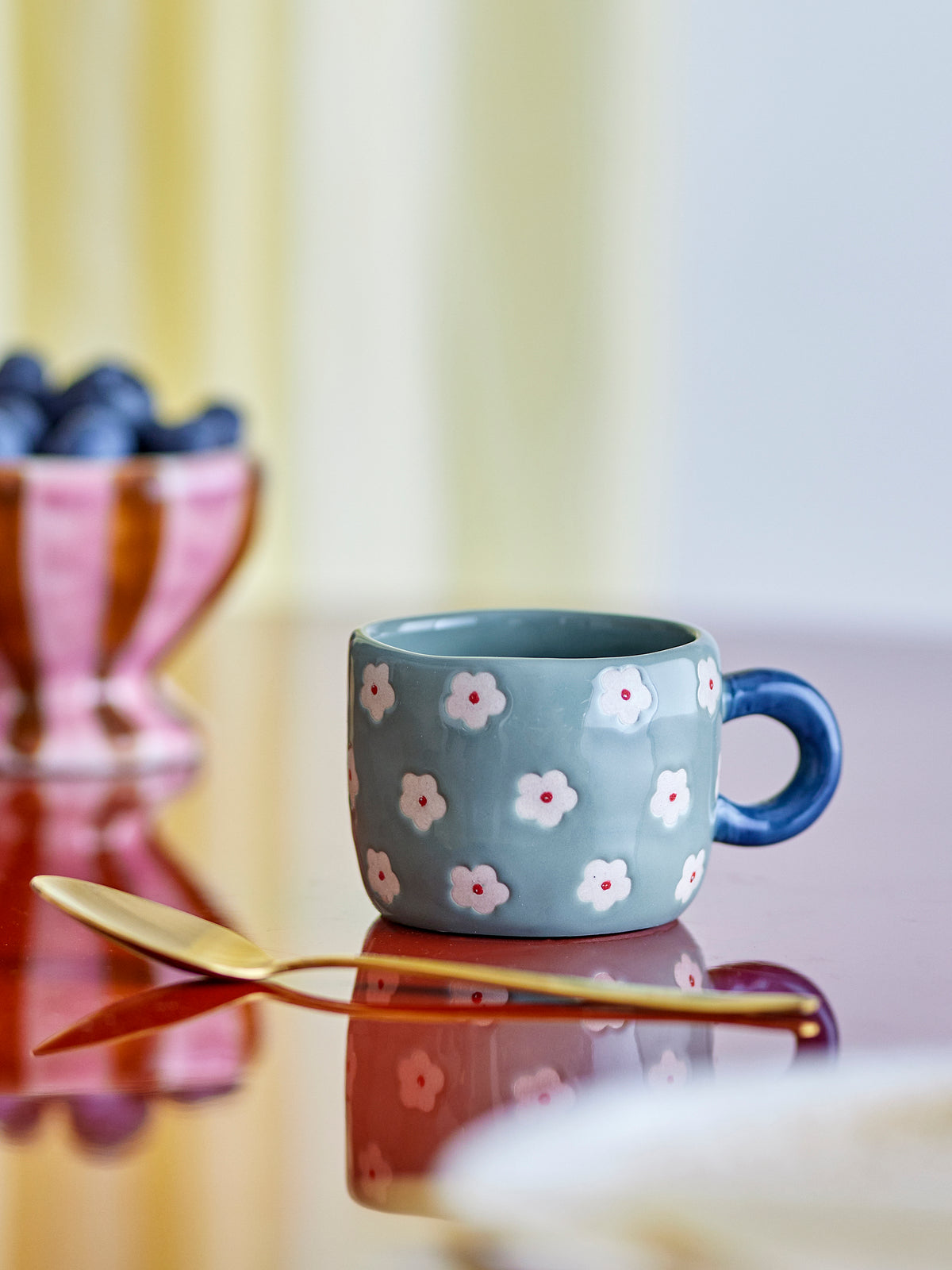 Tasse Nini - fleurs bleues