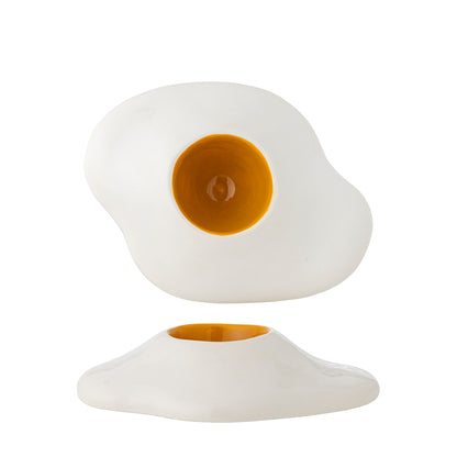 Coquetier Eggert, Blanc, Grès