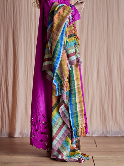 Elmy Plaid, Multicolore, Coton recyclé