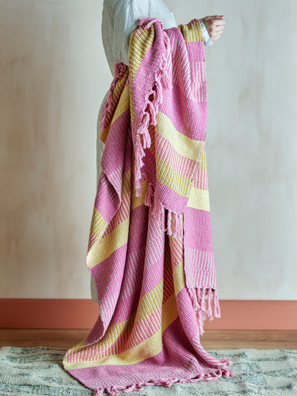 Isnel Rose Plaid, Blue, Coton recyclé