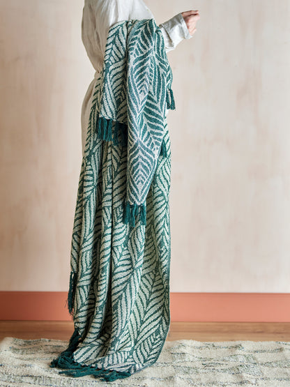 Ugento Plaid, Verte, Coton recyclé