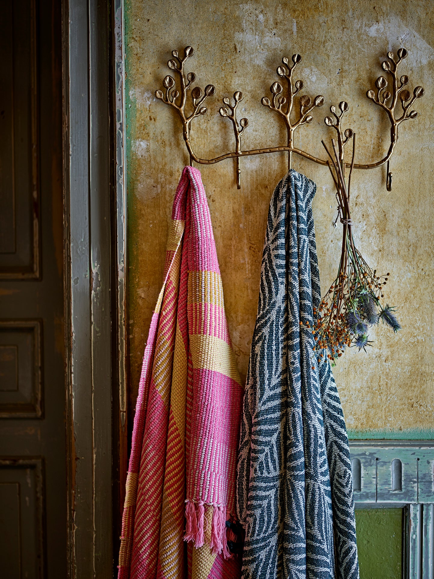Ugento Plaid, Verte, Coton recyclé