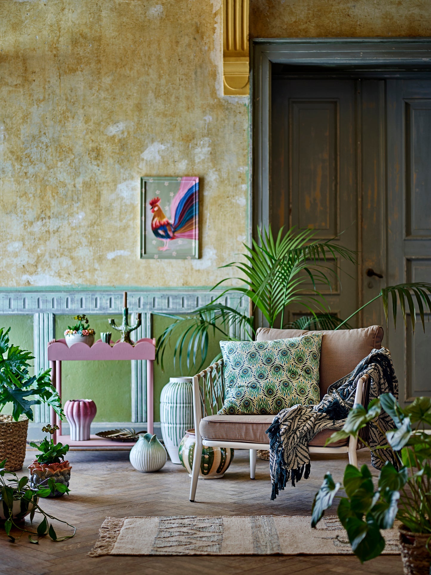 Ugento Plaid, Verte, Coton recyclé