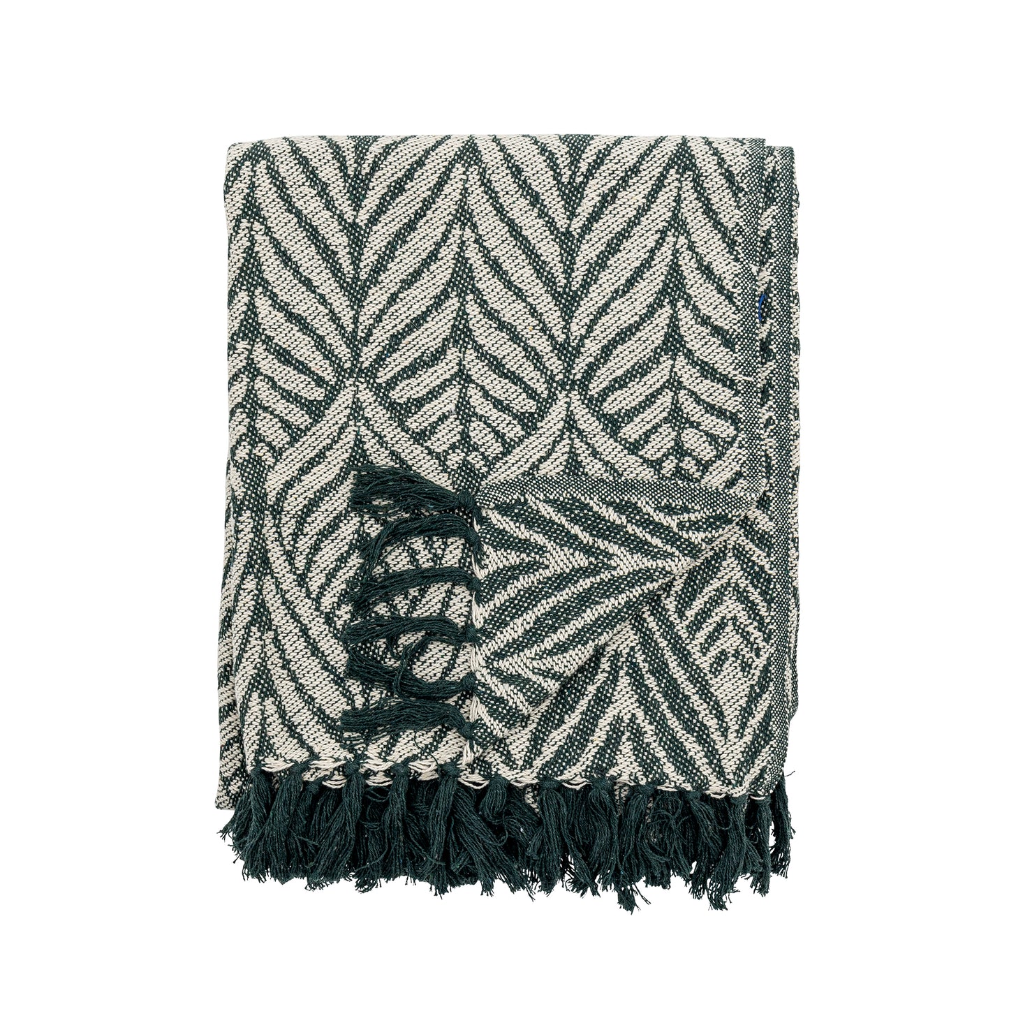 Ugento Plaid, Verte, Coton recyclé