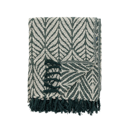 Ugento Plaid, Verte, Coton recyclé