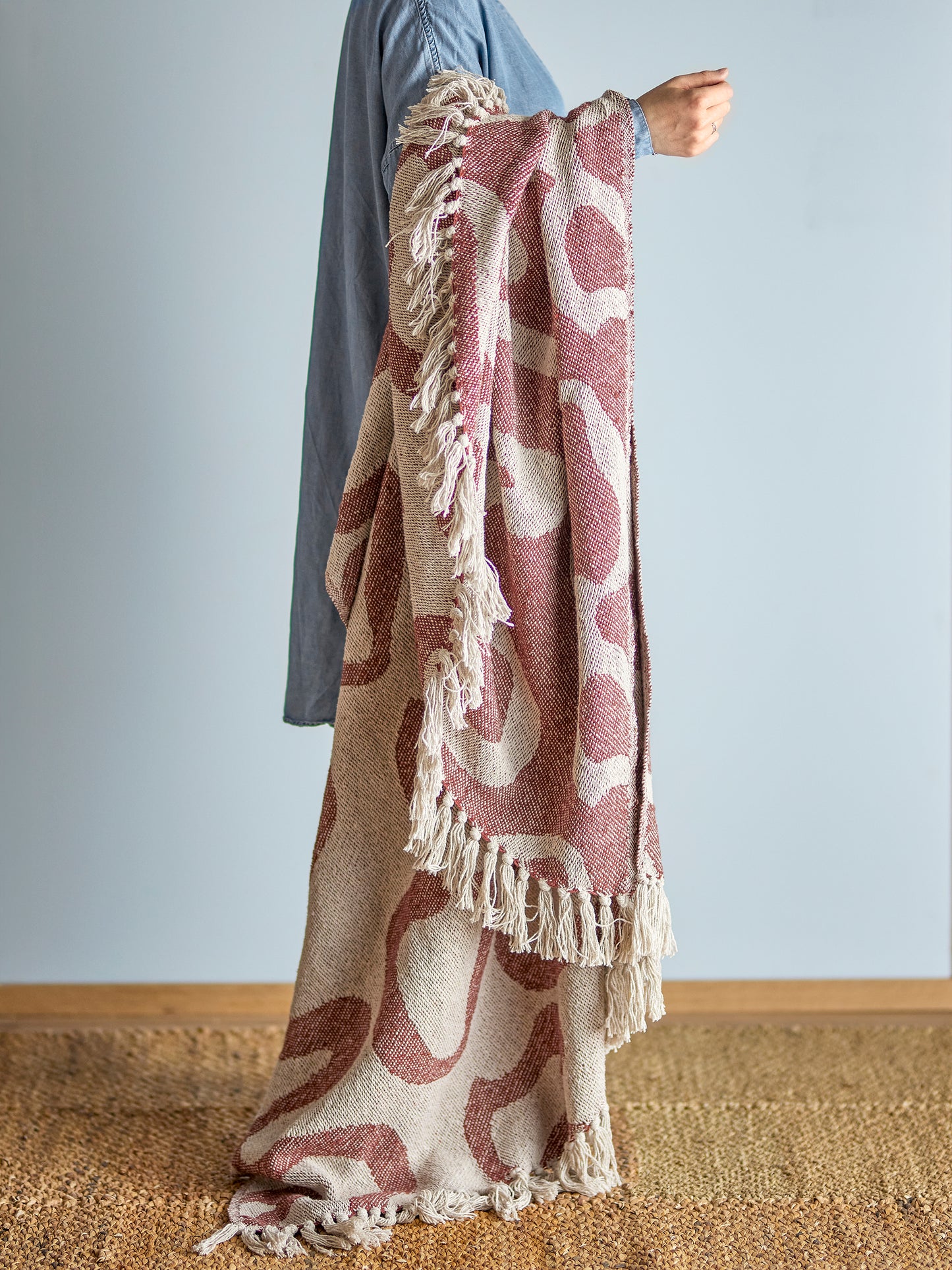 Salobre Plaid, Marron, Coton recyclé