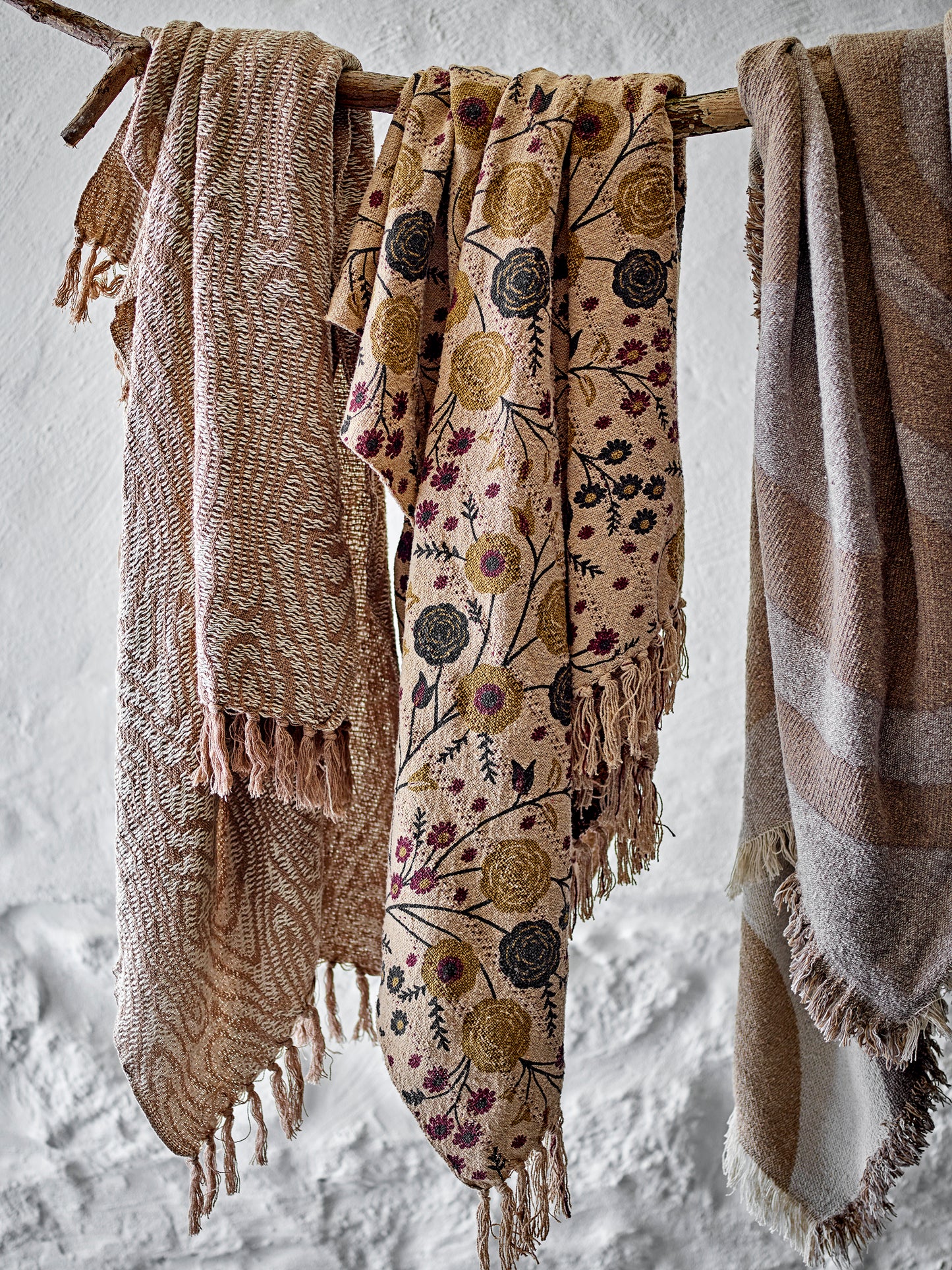Salobre Plaid, Marron, Coton recyclé