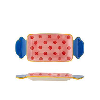 Plat Caramella, Rose, Grès